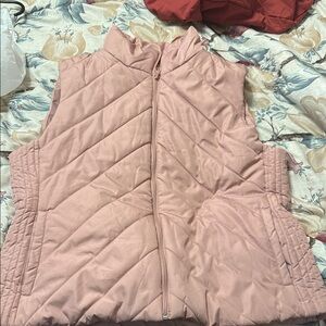 New York & Company Dusty Rose Quilted Sleeveless Puffer Vest
